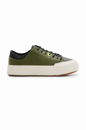 Studded Platform Leather Sneakers