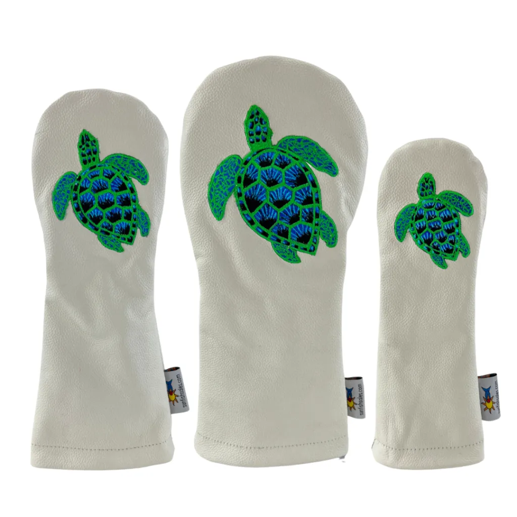Sunfish: Hand Embroidered Headcover (Driver, Fairway, Hybrid, or Set) - Sea Turtle