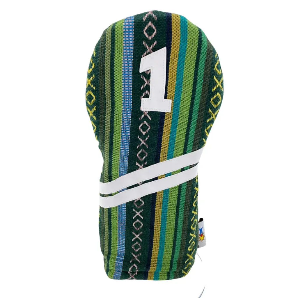 Sunfish: Woven Ace Style Headcovers (Driver, Fairway, Hybrid or Set) - Evergreen