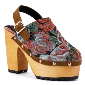 Tapestry Handcrafted Clogs