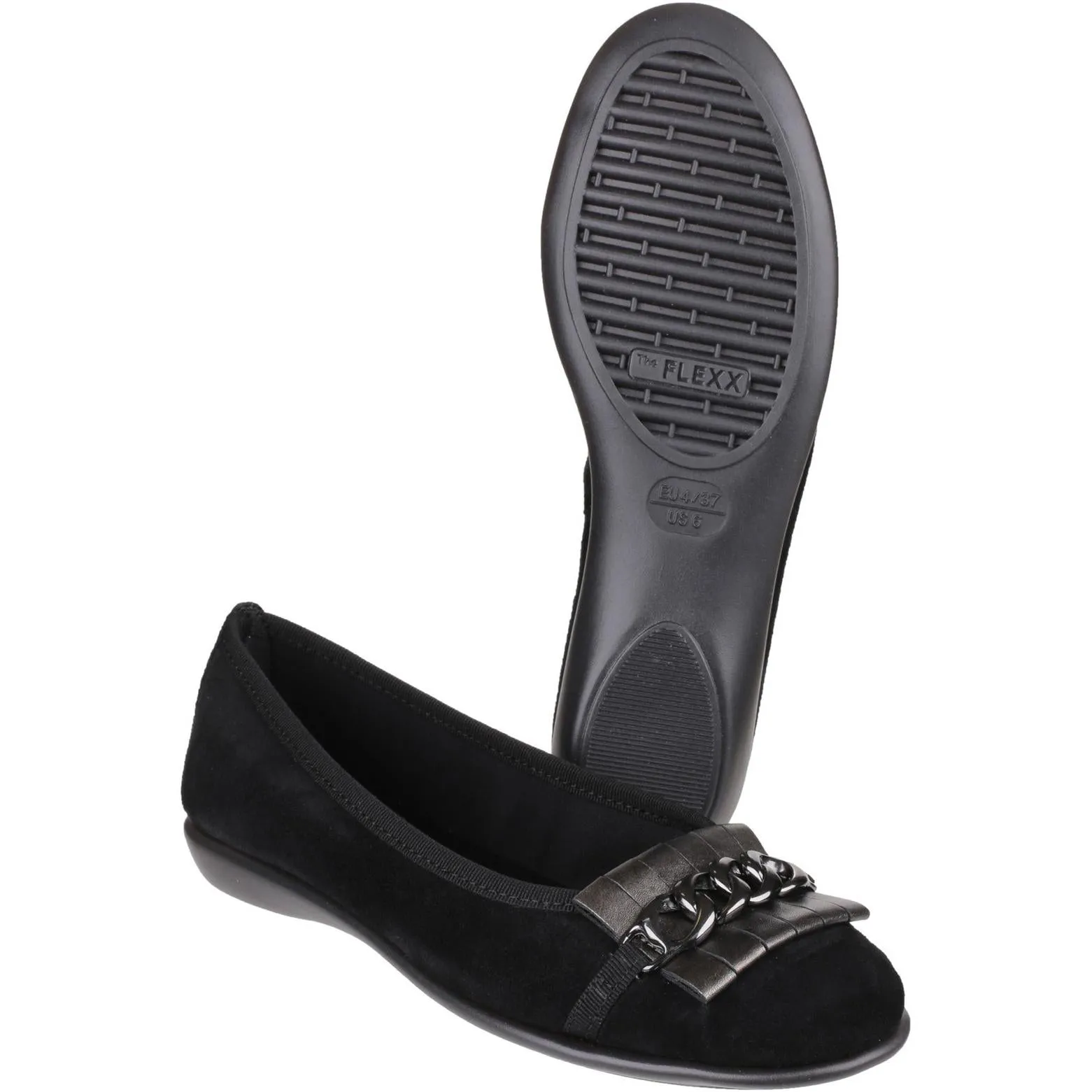 The Flexx Miss Chain Suede/Shadow Shoes