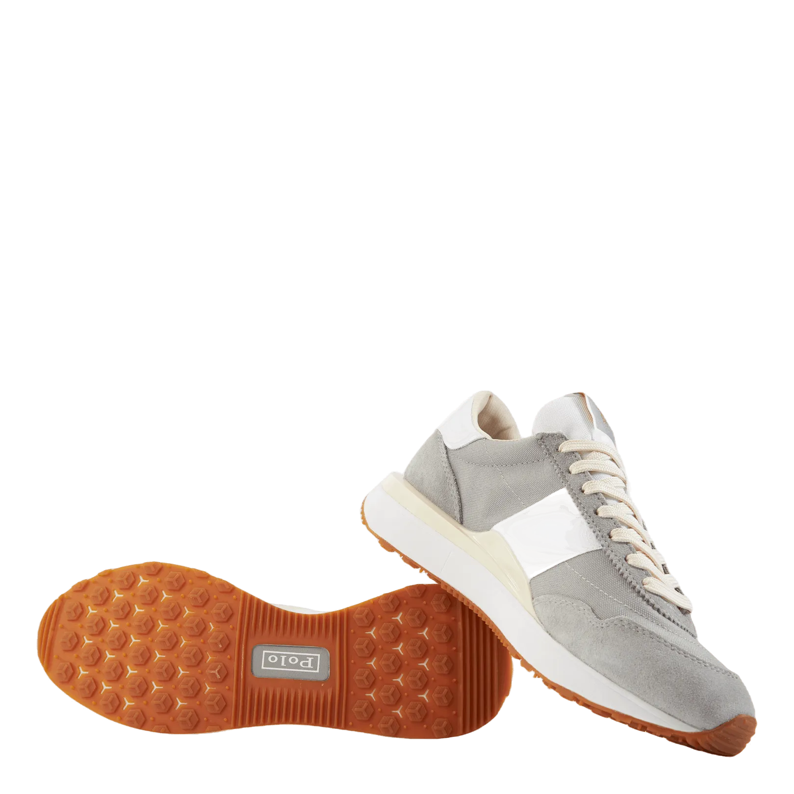 Train 89 Suede & Oxford Sneaker Soft Grey/White