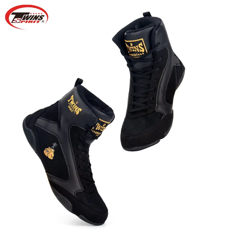 TWINS SPIRIT TBS1 BOXING SHOES BOXING BOOTS EUR 36-45 BLACK