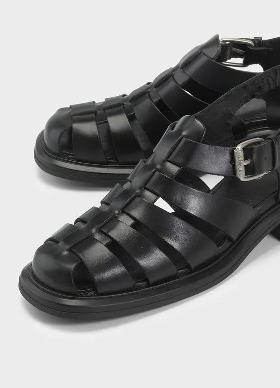 VAGABOND ELLIS FISHERMAN SANDALS BLACK
