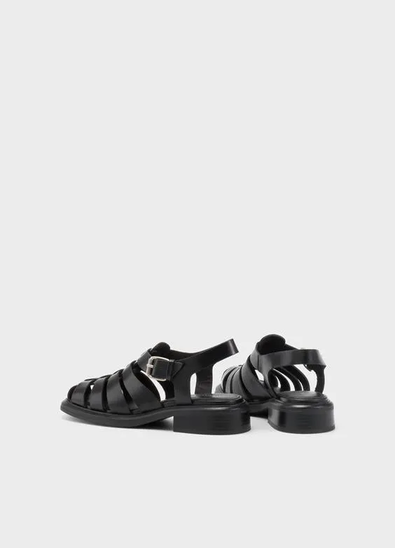 VAGABOND ELLIS FISHERMAN SANDALS BLACK