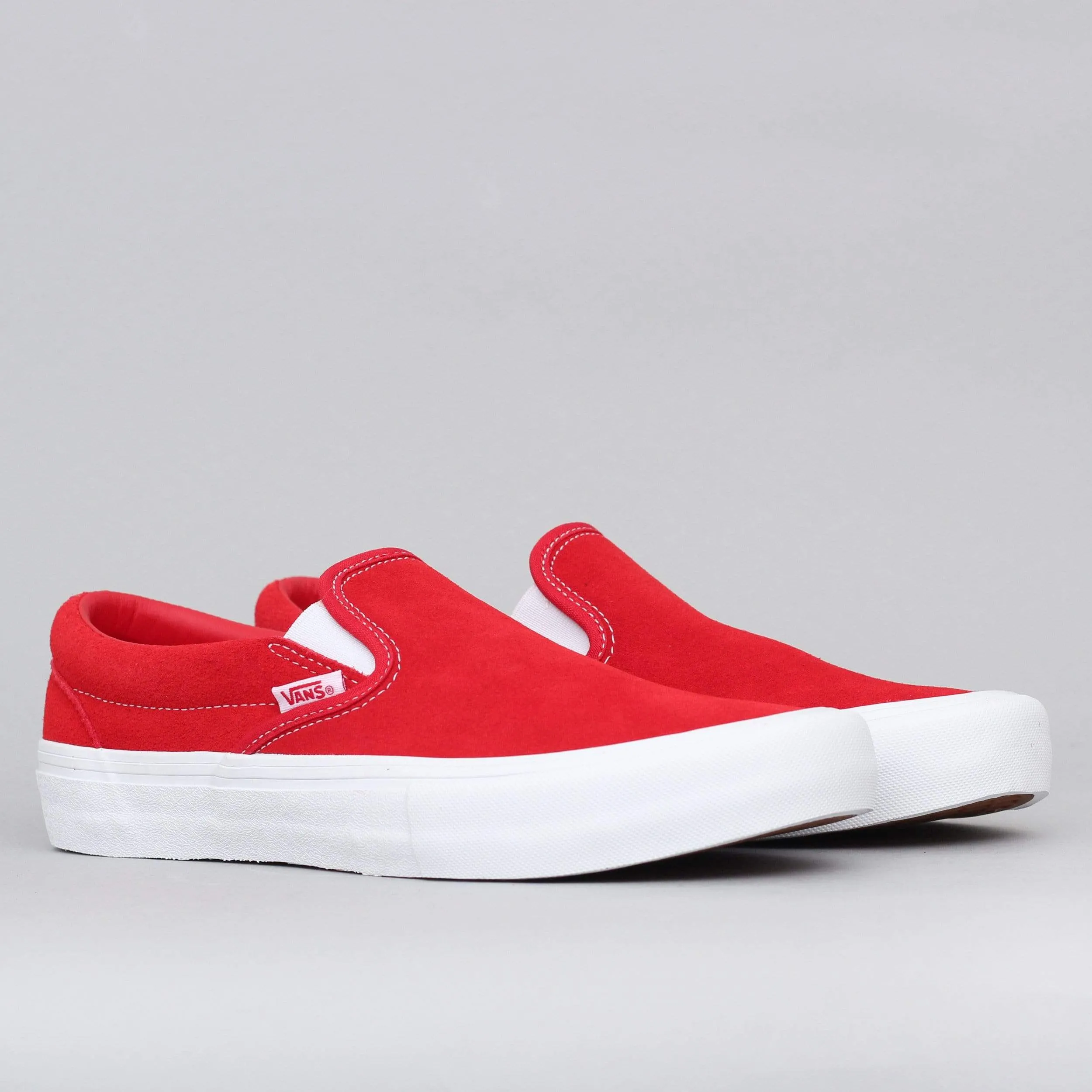 Vans Slip-On Pro Shoes (Suede) Red / White