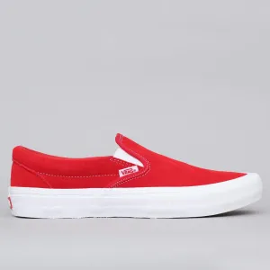 Vans Slip-On Pro Shoes (Suede) Red / White