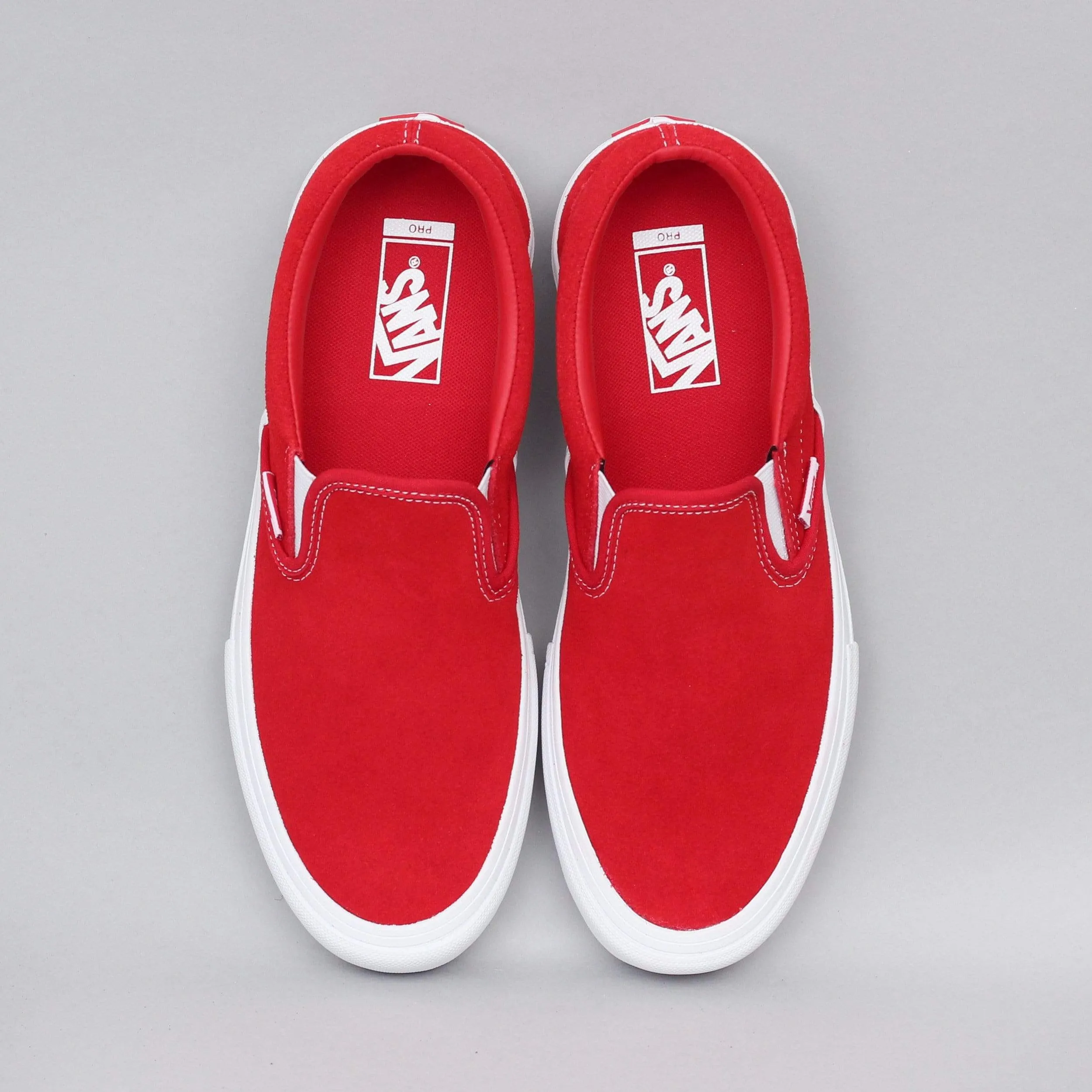 Vans Slip-On Pro Shoes (Suede) Red / White