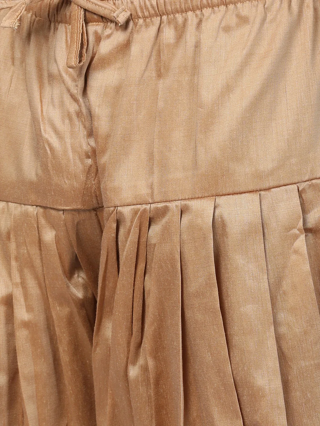 VM By VASTRAMAY Men's Brown Silk Blend Sherwani Set