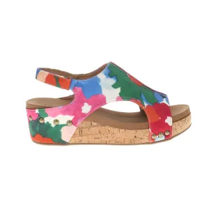 Volta II Floral Studded Slingback Wedge Sandals