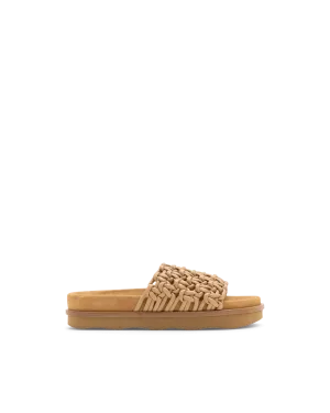 Wavy Leather Slides