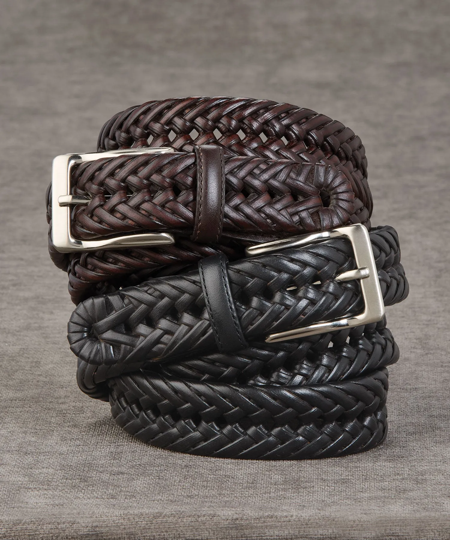 Westport Lifestyle 35mm Brushed Nickel Braided Belt