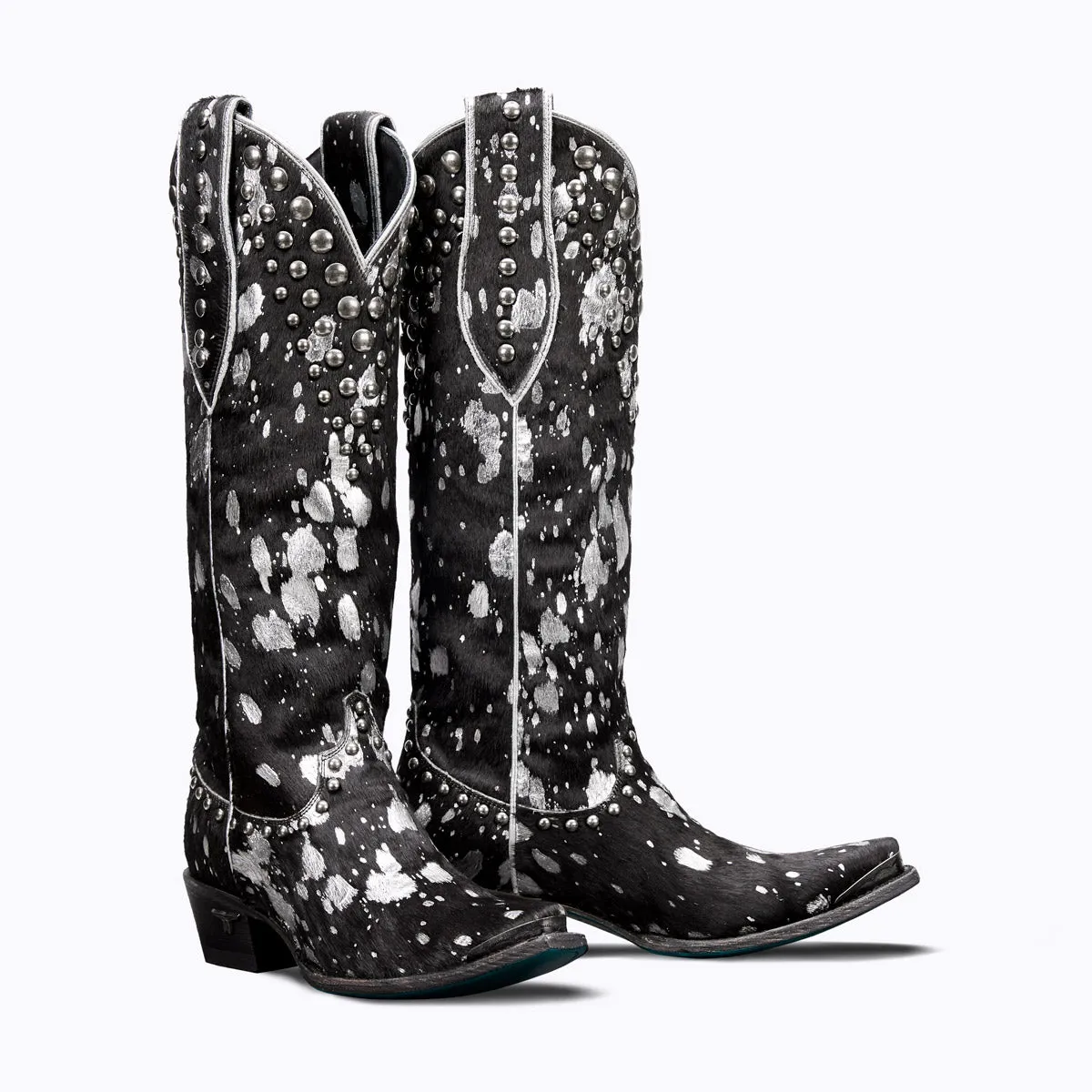 Wild Hair Sterling Cinder Hair on Hide Leather Boots (DS) L