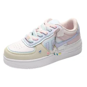 Women Skate Shoe Sneaker Macarons Colorblock Shoes
