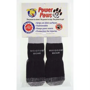 Woodrow Wear Power Paws Grey Hound Reinforced Foot Large Black-gray 1.75" - 2.0" X 2.5" - 3.0"
