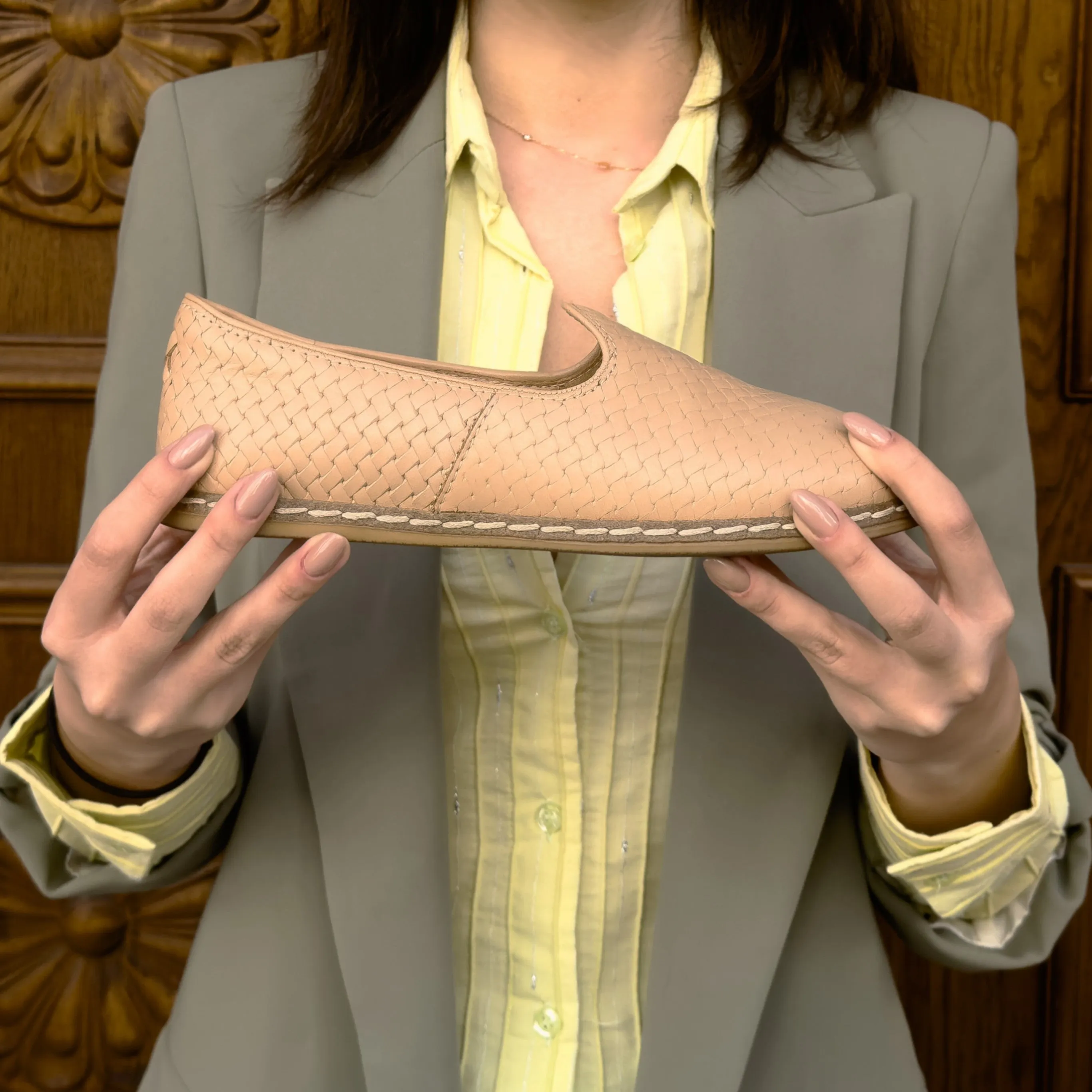 Woven Tan Slip-On