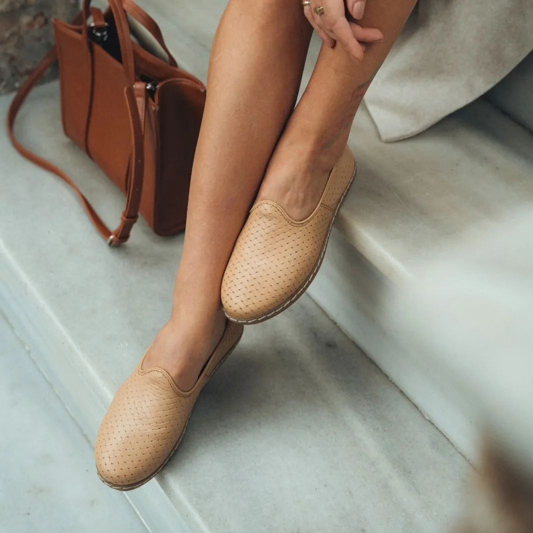 Woven Tan Slip-On
