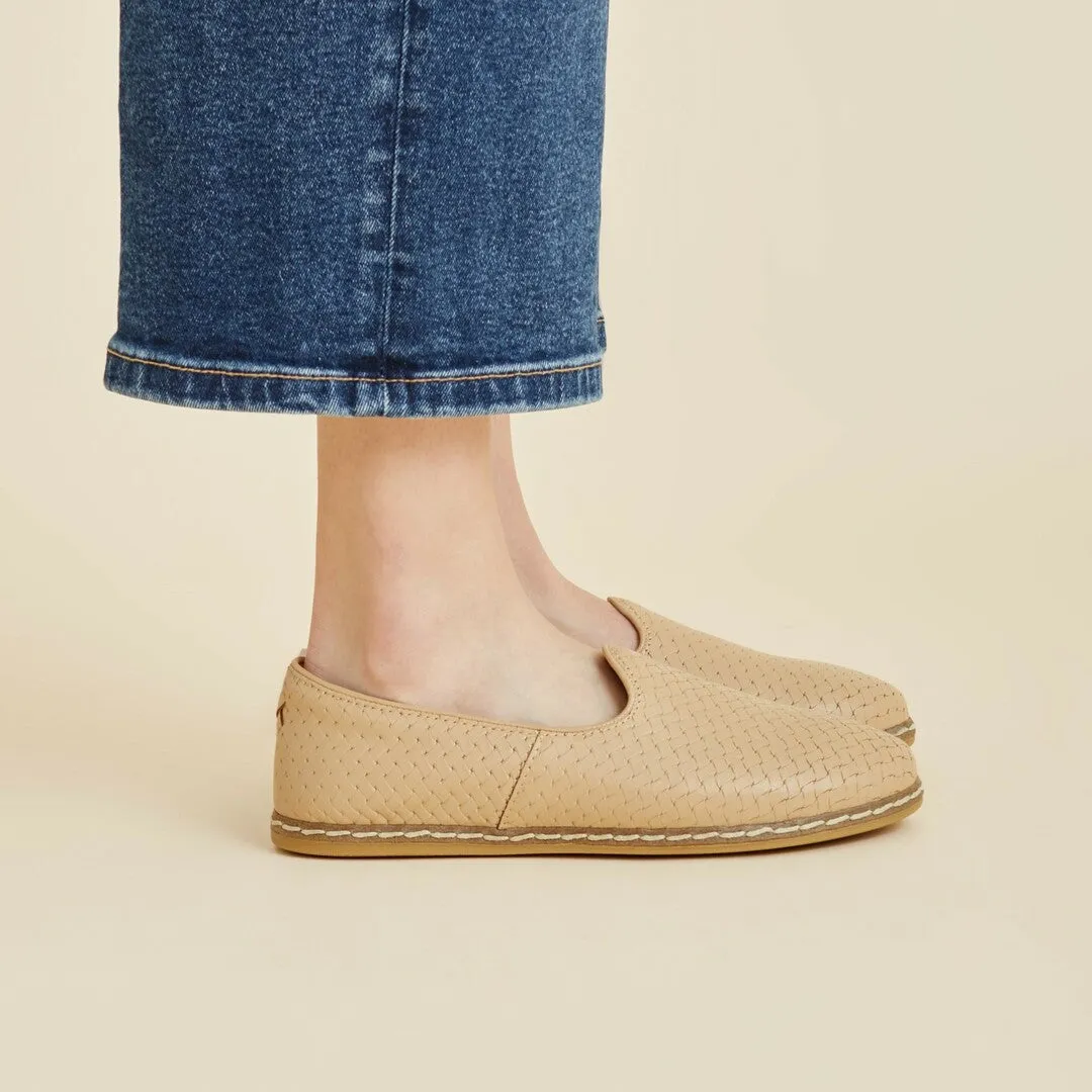 Woven Tan Slip-On