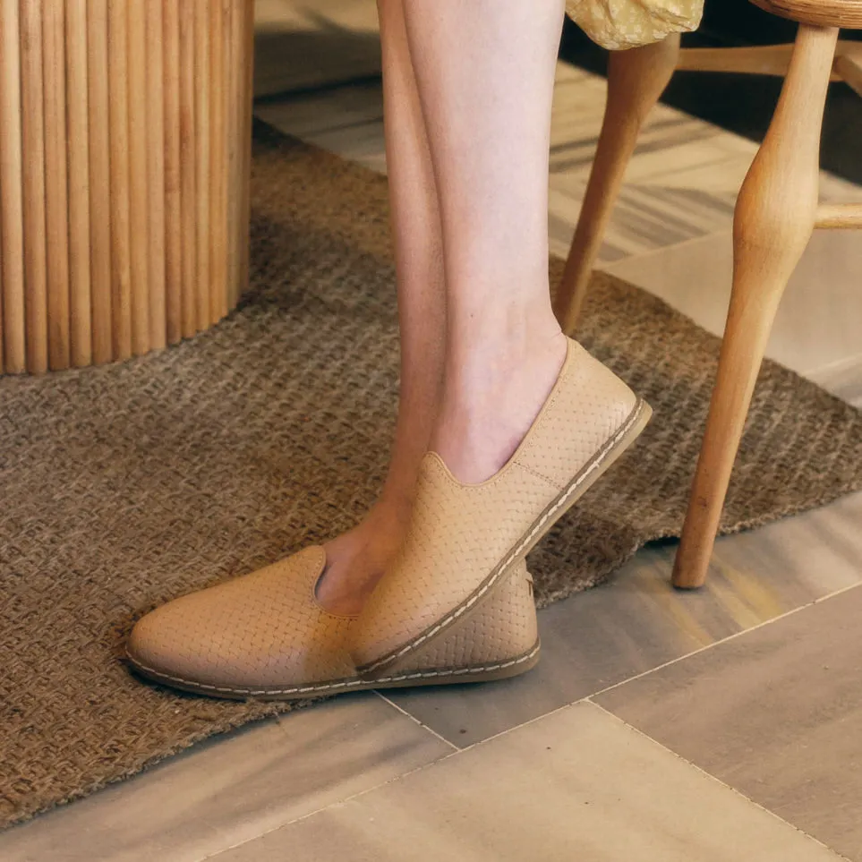 Woven Tan Slip-On