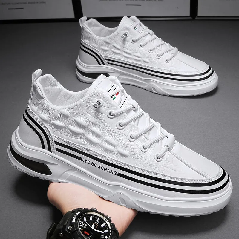 xiangtuibao Men Shoes Casual Leather Male Sneakers Flat Anti Slip Outdoor Walking Platform Sports Designer Luxury Retro Loafers Tennis