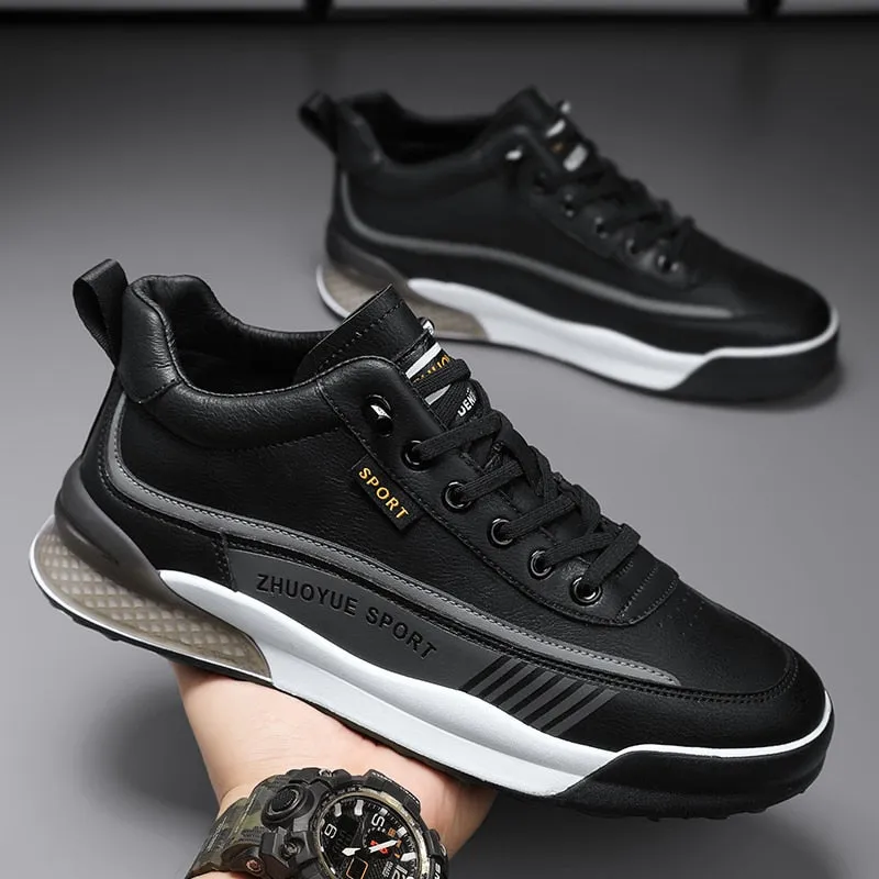 xiangtuibao Men Shoes Casual Leather Male Sneakers Flat Anti Slip Outdoor Walking Platform Sports Designer Luxury Retro Loafers Tennis