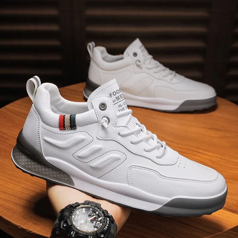 xiangtuibao Men Shoes Casual Leather Male Sneakers Flat Anti Slip Outdoor Walking Platform Sports Designer Luxury Retro Loafers Tennis
