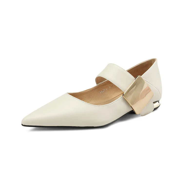 Zoya Pointed Toe Flat Mary Jane Shoes