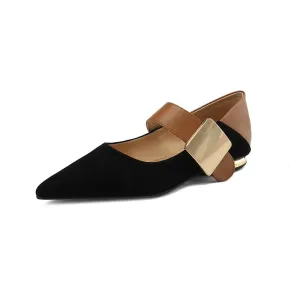 Zoya Pointed Toe Flat Mary Jane Shoes