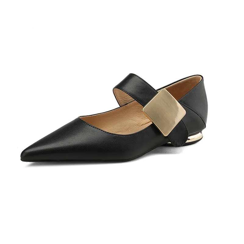 Zoya Pointed Toe Flat Mary Jane Shoes