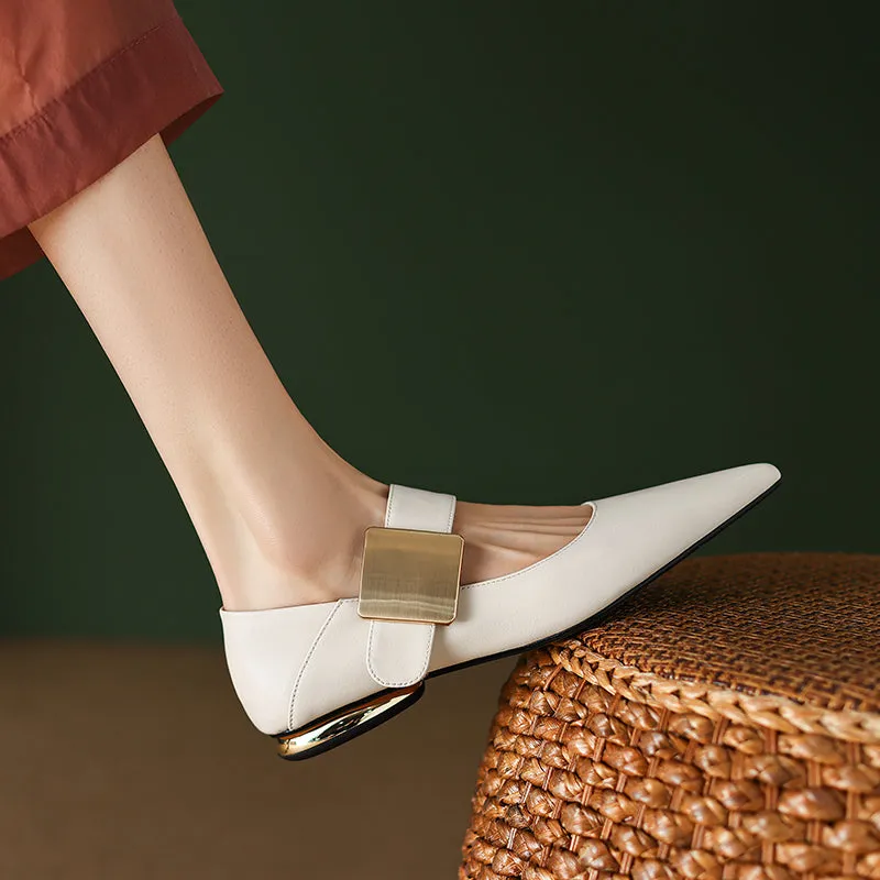 Zoya Pointed Toe Flat Mary Jane Shoes